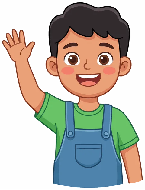 Sam, a smiling teacher, waving